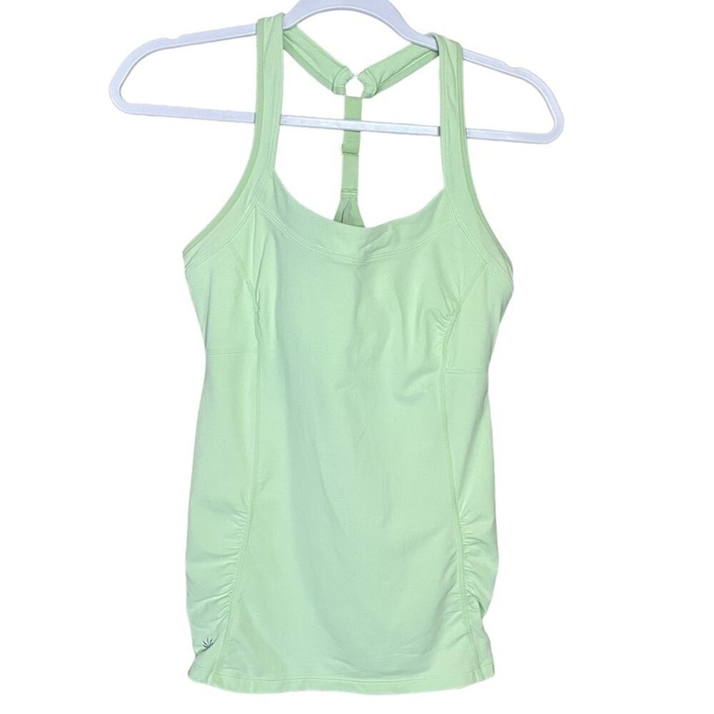 Athleta Peace of Mind Cami Tank Top Sports Bra Light Green SZ Medium